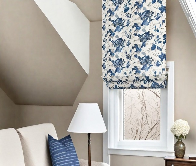 Floral Pattern Roman Shades