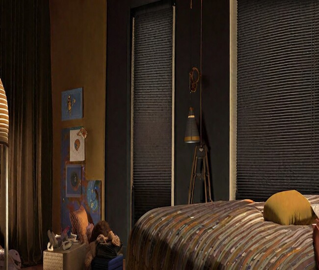Room darkening blinds