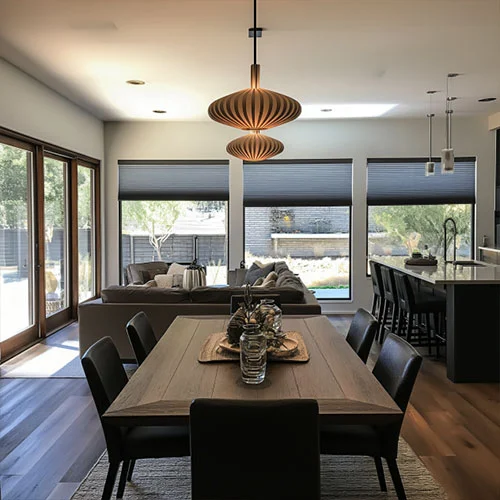 Cellular Shades in a Dinning Room