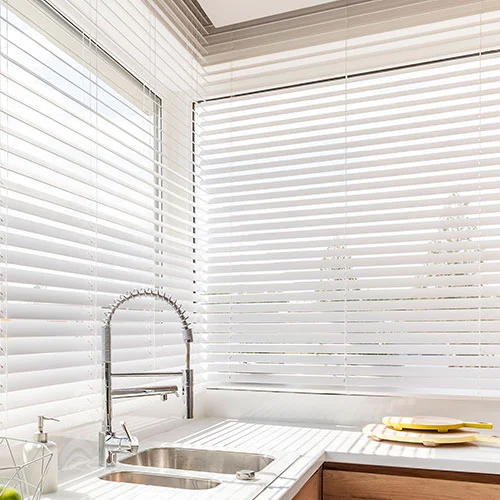 Cheap Faux Wood Blinds Kitchen
