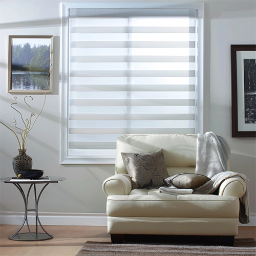 Cordless Zebra Blinds White