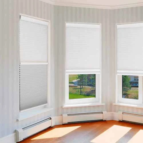 Day and Night Shades Living Room Open and Closed