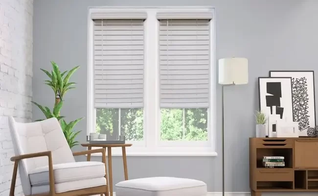 Faux wood blinds