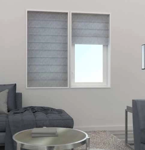 Front Slat Roman Shades - Elite 