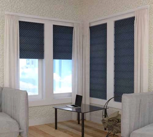  Front Slats Roman Shade - Exquisite