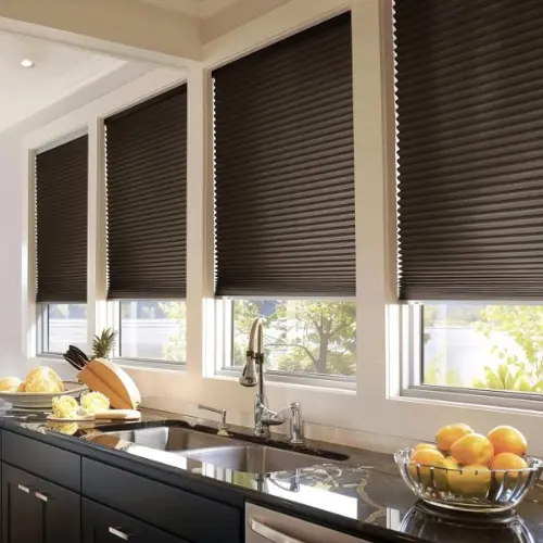 Double Cellular Light Filtering Shades Kitchen