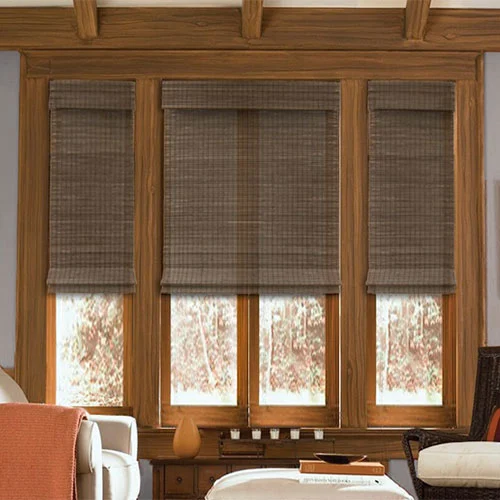 Motorized Woven Wood Bamboo Shades Essential