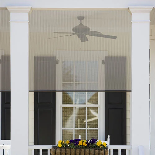 Outdoor Solar Roller Shades 14% Openness