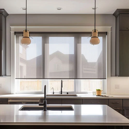 Outdoor Solar Roller Shades 14% Openness
