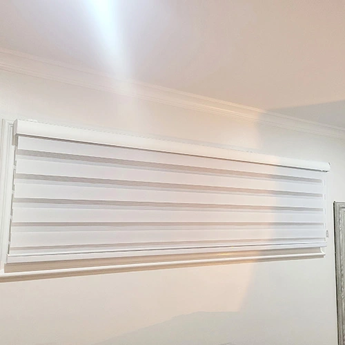 Zebra Roller Blinds in Bedroom